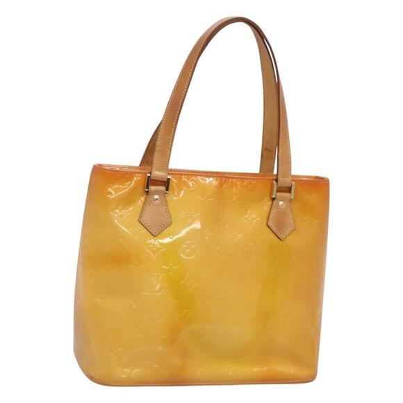 LOUIS VUITTON Monogram Vernis Houston Hand Bag Beige M91004 - Picture 1 of 12